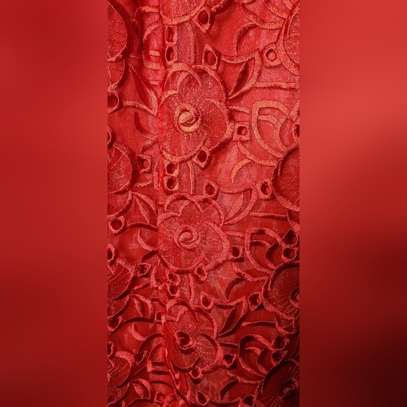 Laundry by Shelli Segal Red Sleeveless Sheath Dress- Size 8 - Picture 3 of 5